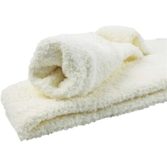 Womens Over Knee High Fuzzy Socks Cute Cartoon Thigh High Stockings Warm Stripe - Picture 4 of 8